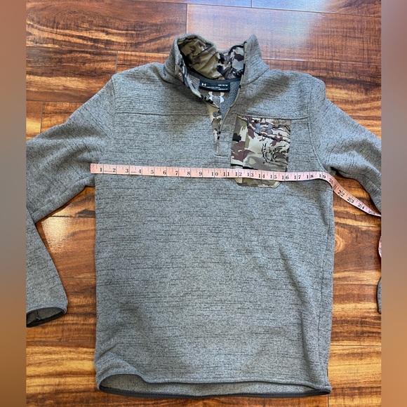 Under Armour Men's Specialist 2.0 Charcoal‎ Barren Henley Medium - Picture 6 of 8